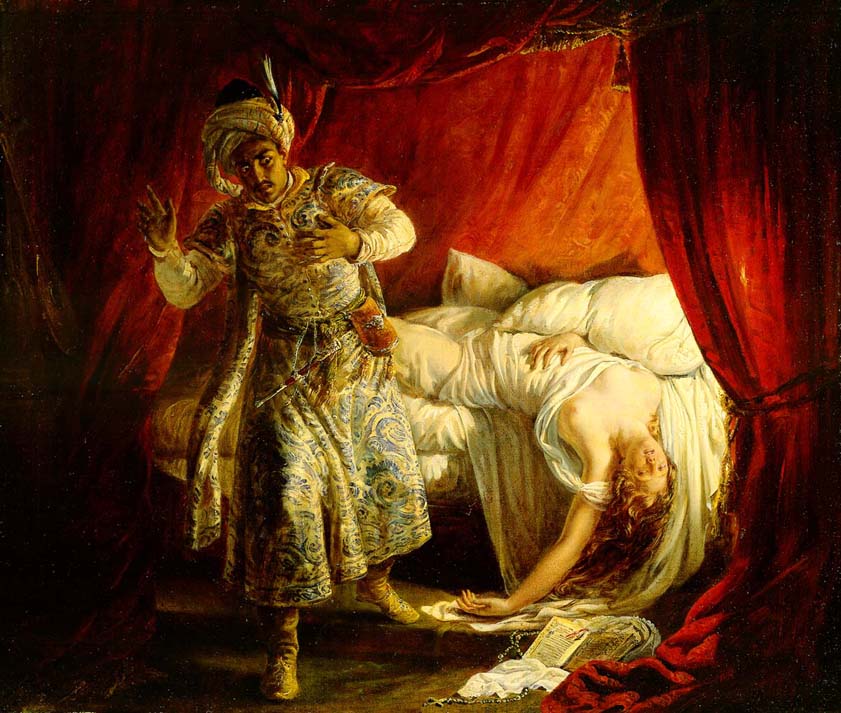 othello and desdemona by alexandre marie colin - Аспекты Марс — Нептун
